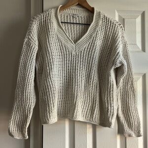 Crochet V-Neck Sweater